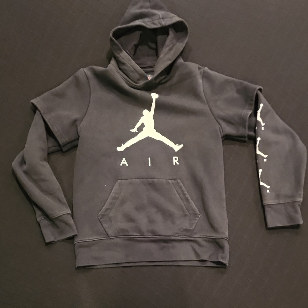 Jordan Black Hoodie with Red Logo